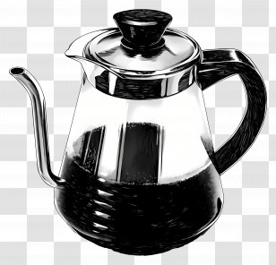 Empty Coffee Carafe - Glass Coffee Pot Illustration Transparent PNG