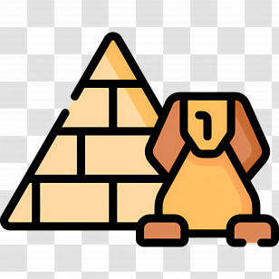 Pyramid - Pyramid And Sphinx Landmark Transparent PNG