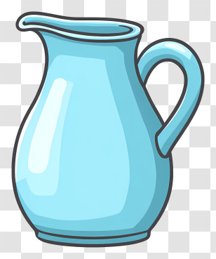 Water Pitcher - Blue Glass Pitcher Transparent PNG