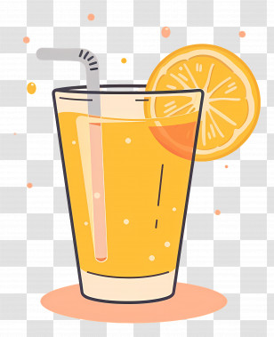 Glass Of Orange Juice - Refreshing Glass Of Orange Juice Transparent PNG