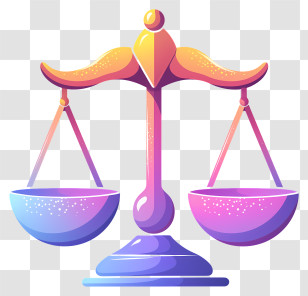 Justice And Balance - Colorful Scales Of Justice Transparent PNG