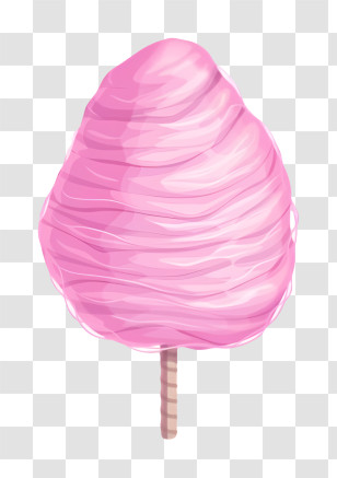 Cartoon - Pink Fluffy Cotton Candy Transparent PNG