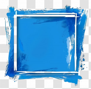 Square Blue Frame - Abstract Blue Grunge Frame Design Transparent PNG