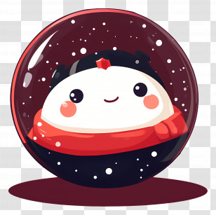 Christmas - Cute Character Snow Globe Transparent PNG