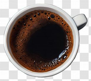 Black Coffee - Top View Of Black Coffee Transparent PNG