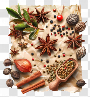 Exotic Spices - Assorted Spices And Herbs Transparent PNG