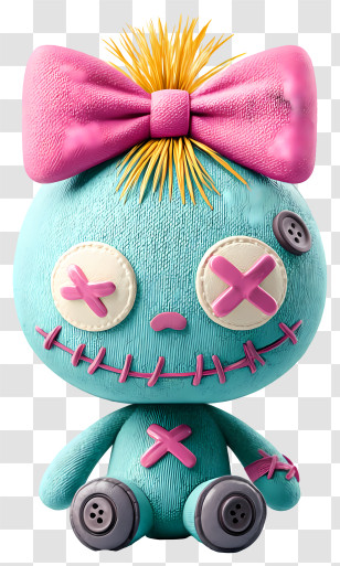 Scrump - Cute Plush Voodoo Doll Character Transparent PNG