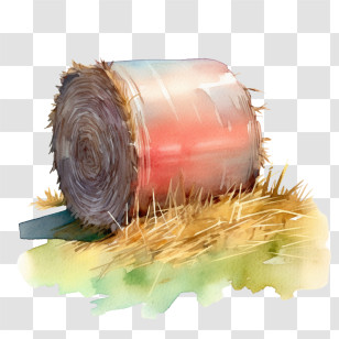 Hay Bale
 - Covered Hay Bale Watercolor Illustration Transparent PNG