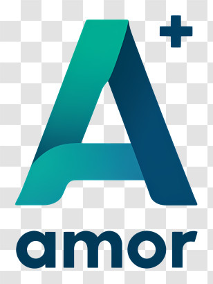 Amor Logo - Amor Teal Gradient 'A' Logo Transparent PNG