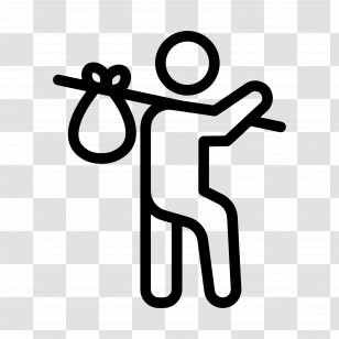 Refugees - Traveler With Bag On A Journey Transparent PNG