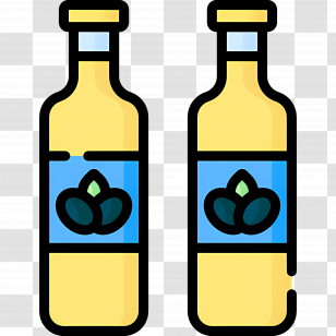Olive Oil - Pair Of Olive Oil Bottles Transparent PNG