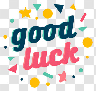Good Luck - Colorful 'Good Luck' Lettering Transparent PNG