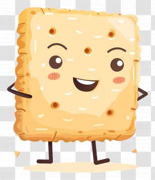 Biscuit - Cute Cartoon Biscuit Character Transparent PNG