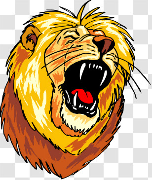 Lion Logo - Roaring Lion Illustration In Vibrant Style Transparent PNG