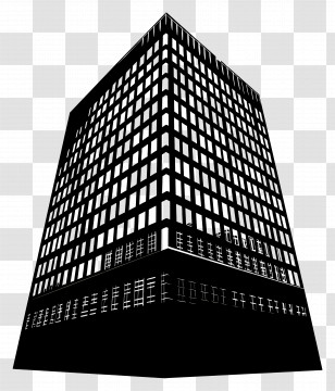 Tall Building Silhouette - Tall Building Silhouette For Urban Illustration Transparent PNG