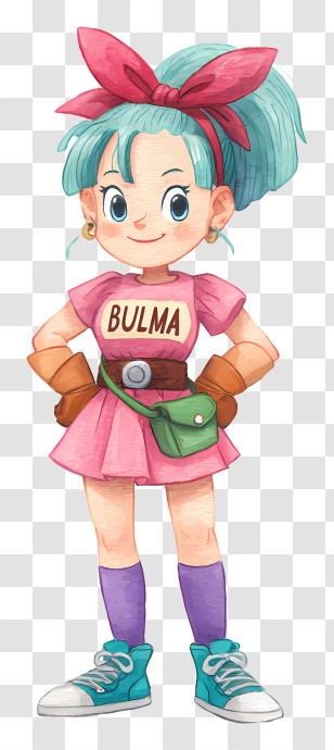 Bulma - Bulma Anime Girl Illustration Transparent PNG