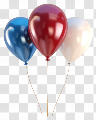 Party Balloons - Red, White, And Blue Balloons For Celebrations Transparent PNG