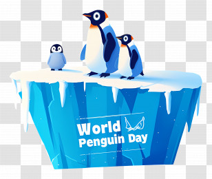 World Penguin Day - Penguins On Ice For World Penguin Day Transparent PNG