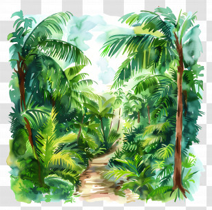 Rainforest - Pathway In A Tropical Forest Transparent PNG