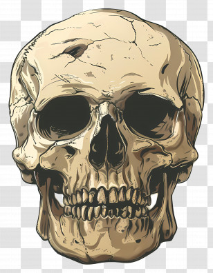 Human Skull - Illustration Of A Human Skull Transparent PNG
