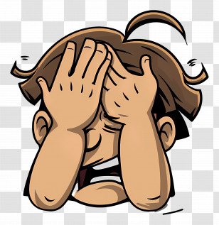 Facepalm - Facepalm Cartoon Expression Transparent PNG