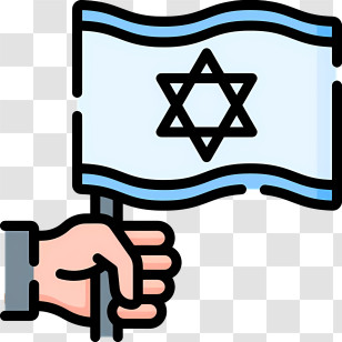 Israel Flag - Hand Holding Israeli National Flag Transparent PNG