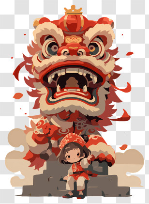 Icon - Traditional Lion Dance In Chinese New Year Celebration Transparent PNG
