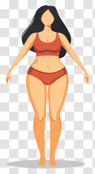 Weight Loss Woman - Female Figure Silhouette Transparent PNG