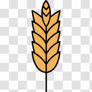 Oats - Illustrated Wheat Symbol Depicting Golden Stalk Transparent PNG