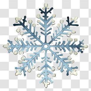 Snowflake - Detailed Blue Snowflake Winter Symbol Transparent PNG