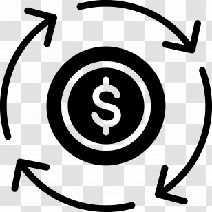 Circular Arrow - Dollar Sign With Circular Arrows Transparent PNG