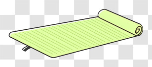 Cartoon - Green Yoga Mat Transparent PNG