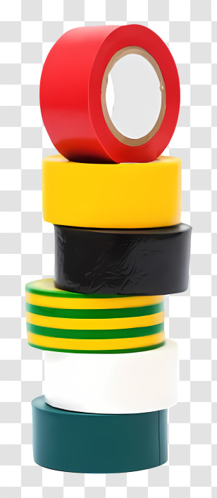 Duct Tape - Stack Of Colorful Adhesive Tapes Transparent PNG