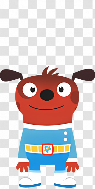 Cartoon Character - Red Cartoon Dog Character Transparent PNG
