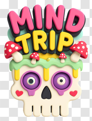 Mind Trip - Mind Trip Psychedelic Skull Icon Transparent PNG