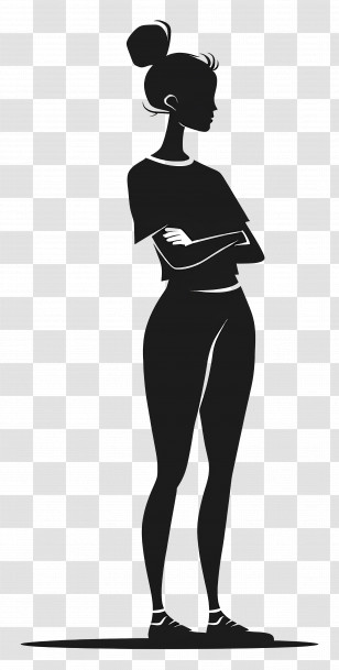 Woman - Standing Silhouette Of A Person Transparent PNG