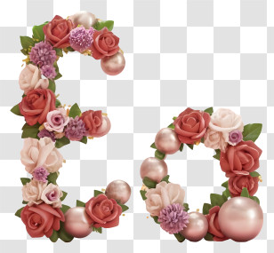 Flower Arrangement - Floral Letters For Decoration Transparent PNG