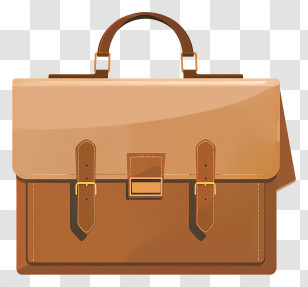 Office Bag - Brown Leather Briefcase For Professionals Transparent PNG