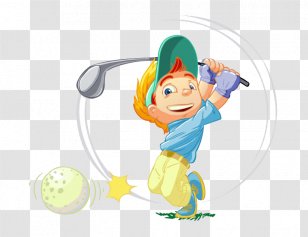 Golf Cartoon Sport Illustration - Comics - Boy Playing Transparent PNG