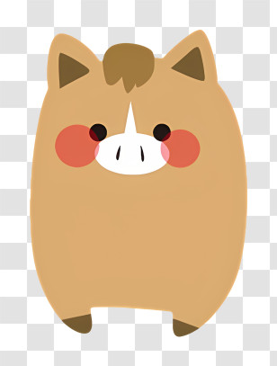 Cartoon - Cute Chubby Cartoon Horse Transparent PNG