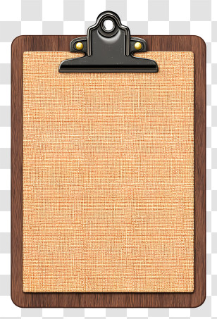 Clipboard - Wooden Clipboard With Paper Transparent PNG