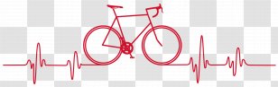 Logo Bicycle Frames Brand - Silhouette - Heartbeat Transparent PNG