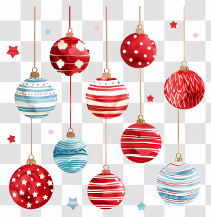 Christmas Balls - Colorful Christmas Ornaments Transparent PNG