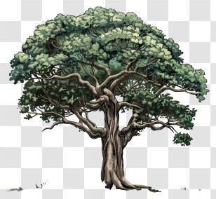 Kapok Tree - Illustration Of A Mature Oak Tree Transparent PNG