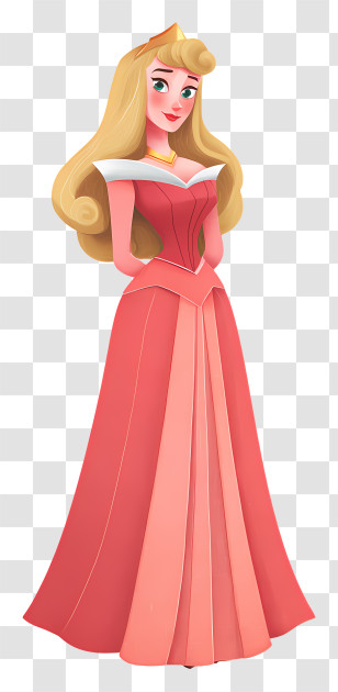 Disney Aurora - Elegant Princess In Pink Dress Transparent PNG