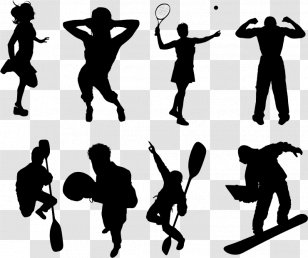 Silhouette Bodybuilding Physical Fitness Logo - Exercise - Sports And Creative Transparent PNG