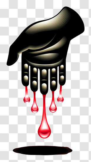 Drip Hand - Artistic Dripping Hand Transparent PNG