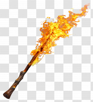 Fire Stick - Burning Flaming Torch Transparent PNG