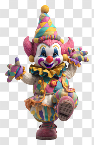 Colorful Clown - Colorful Clown Character Illustration Transparent PNG