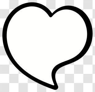 Text Box - Heart-Shaped Speech Bubble Illustration Transparent PNG